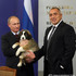 Владимир Путин и его четвероногие подарки. Фото: ©  РИА Новости. Алексей Никольский.