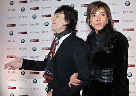 Гитарист Ронни Вуд (Rolling Stones) с бразильской подружкой Анной Араухо. Фото: © РИА Новости. Екатерина Чеснокова.